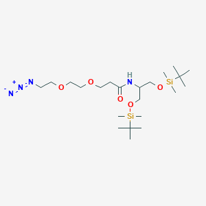 molecular formula C22H48N4O5Si2 B1379923 2-(Azido-PEG2-amido)-1,3-bis(tert-butyldimethylsilanoxy)propane CAS No. 1398044-56-8