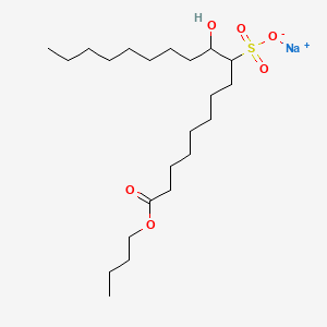 Sodium 1-butyl 10-hydroxy-9-sulphonatooctadecanoate