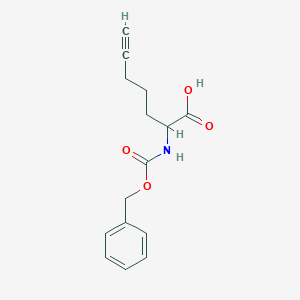 molecular formula C15H17NO4 B1379924 2-{[(Benzyloxy)carbonyl]amino}hept-6-ynoic acid CAS No. 1693566-96-9