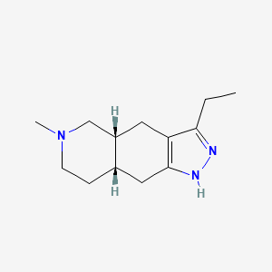 molecular formula C13H21N3 B13799243 1H-Pyrazolo[3,4-g]isoquinoline,3-ethyl-4,4a,5,6,7,8,8a,9-octahydro-6-methyl-,cis-(9CI) 