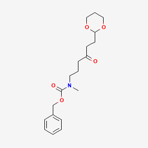 benzyl N-[6-(1,3-dioxan-2-yl)-4-oxohexyl]-N-methylcarbamate