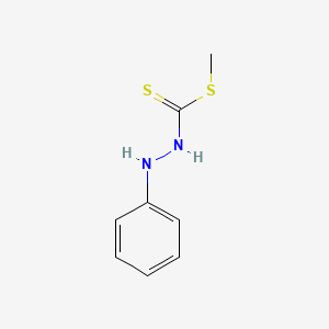 molecular formula C8H10N2S2 B13799267 Hydrazinecarbodithioic acid, 2-phenyl-, methyl ester CAS No. 50878-38-1