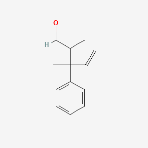 molecular formula C13H16O B13799298 2,3-Dimethyl-3-phenylpent-4-enal CAS No. 80586-96-5