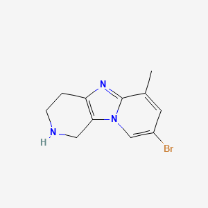 molecular formula C11H12BrN3 B1379932 12-溴-10-甲基-1,4,8-三氮杂三环[7.4.0.0,2,7]十三-2(7),8,10,12-四烯 CAS No. 1461714-78-2
