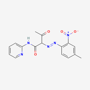 molecular formula C16H15N5O4 B13799359 2-((4-Methyl-2-nitrophenyl)azo)-3-oxo-N-2-pyridylbutyramide CAS No. 60568-48-1