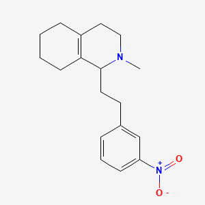 molecular formula C18H24N2O2 B13799360 1-(3-Nitrophenethyl)-2-methyl-1,2,3,4,5,6,7,8-octahydroisoquinoline CAS No. 63938-01-2