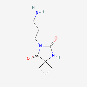 molecular formula C9H15N3O2 B1379942 7-(3-氨基丙基)-5,7-二氮杂螺[3.4]辛烷-6,8-二酮 CAS No. 1368587-97-6