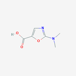 molecular formula C6H8N2O3 B1379943 2-(Dimethylamino)-1,3-oxazole-5-carboxylic acid CAS No. 1367952-05-3