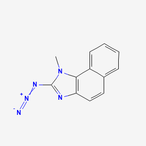 molecular formula C12H9N5 B13799500 1H-Naphth(1,2-d)imidazole, 2-azido-1-methyl- CAS No. 95389-75-6