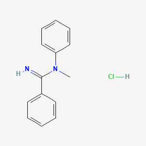 molecular formula C14H15ClN2 B13799517 N'-Methyl-N-phenylbenzenecarboximidamide monohydrochloride CAS No. 76406-02-5