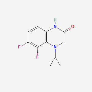 molecular formula C11H10F2N2O B1379952 4-Cyclopropyl-5,6-difluoro-1,2,3,4-tetrahydroquinoxalin-2-one CAS No. 1461715-71-8