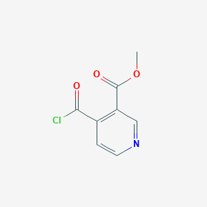 molecular formula C8H6ClNO3 B13799542 Methyl 4-(chlorocarbonyl)pyridine-3-carboxylate CAS No. 88234-88-2