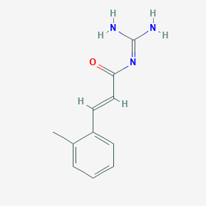 molecular formula C11H13N3O B13799543 2-Propenamide,N-(aminoiminomethyl)-3-(2-methylphenyl)-,(2E)-(9CI) 