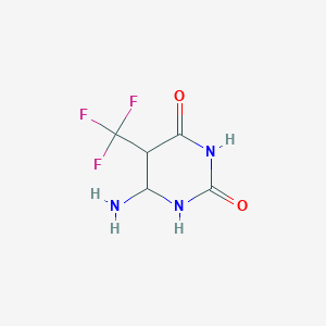 molecular formula C5H6F3N3O2 B1379958 6-氨基-5-(三氟甲基)-1,3-二氮杂环-2,4-二酮 CAS No. 1221722-68-4