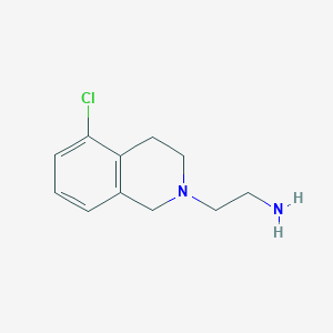 molecular formula C11H15ClN2 B1379961 2-(5-氯-1,2,3,4-四氢异喹啉-2-基)乙胺 CAS No. 1369275-47-7