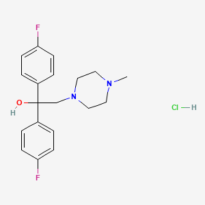 molecular formula C19H23ClF2N2O B1379962 1,1-双(4-氟苯基)-2-(4-甲基哌嗪-1-基)乙醇盐酸盐 CAS No. 317822-08-5