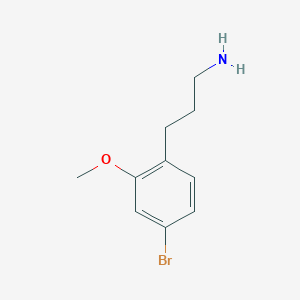 molecular formula C10H14BrNO B1379964 3-(4-Bromo-2-methoxyphenyl)propan-1-amine CAS No. 1000504-26-6