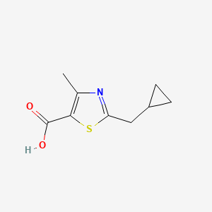 molecular formula C9H11NO2S B1379965 2-(Cyclopropylmethyl)-4-methyl-1,3-thiazole-5-carboxylic acid CAS No. 1529418-76-5