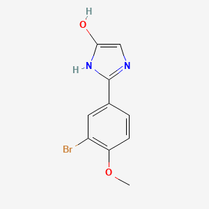 molecular formula C10H9BrN2O2 B1379967 2-(3-bromo-4-methoxyphenyl)-1H-imidazol-5-ol CAS No. 1368623-93-1