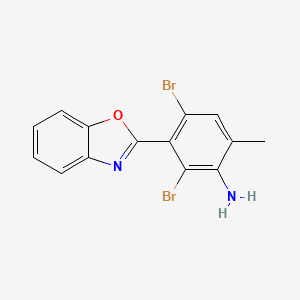 3-(1,3-benzoxazol-2-yl)-2,4-dibromo-6-methylaniline