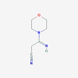 molecular formula C7H11N3O B13799719 3-Imino-3-morpholin-4-ylpropanenitrile 