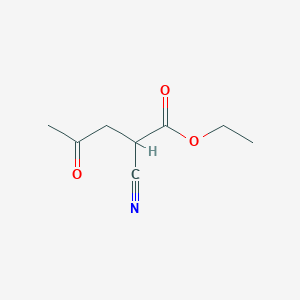 molecular formula C8H11NO3 B13799733 Ethyl 2-cyano-4-oxopentanoate CAS No. 62981-80-0