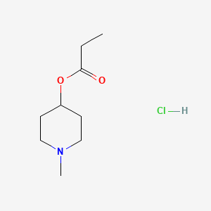 4-Piperidinol, 1-methyl-, propanoate, hydrochloride