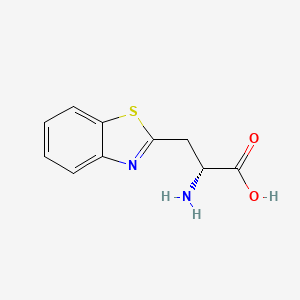 molecular formula C10H10N2O2S B13799761 (R)-alpha-Amino-2-benzothiazolepropanoic acid CAS No. 81440-41-7