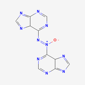 molecular formula C10H6N10O B13799788 6-[(Z)-(5H-Purin-6-yl)-NNO-azoxy]-5H-purine CAS No. 25732-28-9