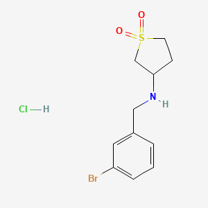 molecular formula C11H15BrClNO2S B13799796 (3-Bromobenzyl)-(1,1-dioxo-tetrahydrothiophen-3-yl)amine hydrochloride CAS No. 915402-19-6