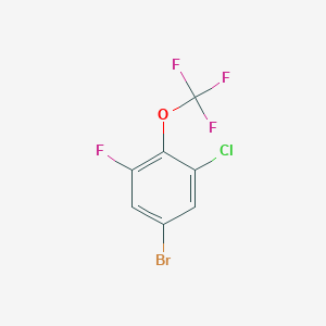 molecular formula C7H2BrClF4O B1379981 5-Bromo-1-chloro-3-fluoro-2-(trifluoromethoxy)benzene CAS No. 1417566-38-1
