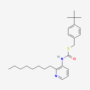 S-((4-(1,1-Dimethylethyl)phenyl)methyl) O-octyl 3-pyridinylcarbonimidothioate