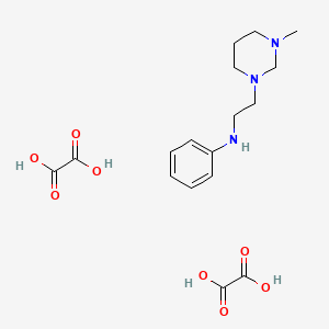 N-[2-(3-methyl-1,3-diazinan-1-yl)ethyl]aniline;oxalic acid