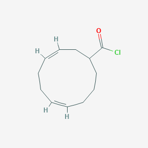 molecular formula C12H17ClO B13799862 (3Z,7Z)-cycloundeca-3,7-diene-1-carbonyl chloride 