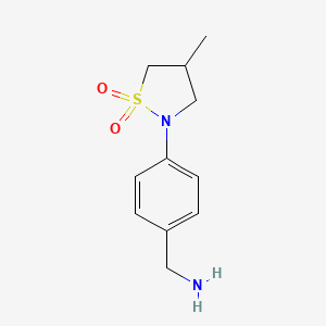 2-[4-(Aminomethyl)phenyl]-4-methyl-1,2-thiazolidine-1,1-dione