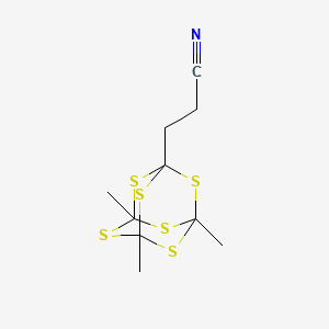 3,5,7-Trimethyl-2,4,6,8,9,10-hexathiaadamantane-1-propiononitrile