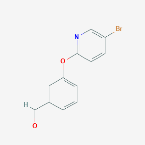 molecular formula C12H8BrNO2 B1379991 3-[(5-Bromopyridin-2-yl)oxy]benzaldehyde CAS No. 1427460-53-4