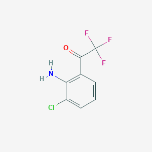 molecular formula C8H5ClF3NO B1379996 1-(2-Amino-3-chlorophenyl)-2,2,2-trifluoroethanone CAS No. 1414958-52-3