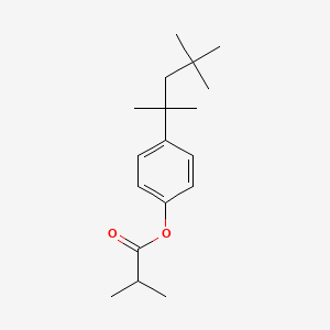 B13799968 4-(2,4,4-Trimethylpentan-2-yl)phenyl 2-methylpropanoate CAS No. 5454-47-7