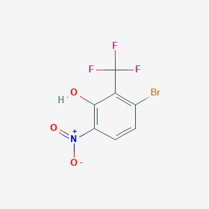 molecular formula C7H3BrF3NO3 B1379997 3-溴-6-硝基-2-(三氟甲基)苯酚 CAS No. 1445995-70-9