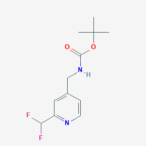 molecular formula C12H16F2N2O2 B1379998 tert-Butyl ((2-(difluoromethyl)pyridin-4-yl)methyl)carbamate CAS No. 1428532-94-8