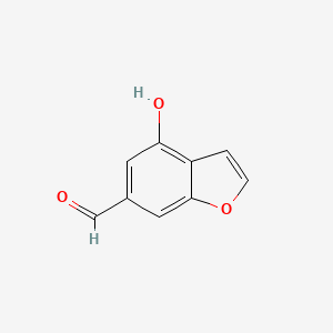 molecular formula C9H6O3 B1379999 4-羟基-1-苯并呋喃-6-甲醛 CAS No. 1021916-93-7