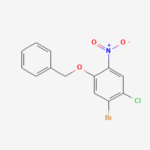 molecular formula C13H9BrClNO3 B1380001 1-(苄氧基)-5-溴-4-氯-2-硝基苯 CAS No. 1403483-74-8