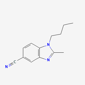molecular formula C13H15N3 B1380002 1-丁基-2-甲基-1,3-苯并二唑-5-甲腈 CAS No. 1403483-52-2