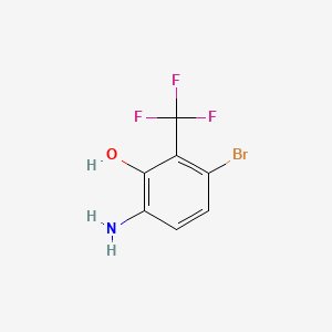 molecular formula C7H5BrF3NO B1380004 6-Amino-3-bromo-2-(trifluoromethyl)phenol CAS No. 1445995-79-8