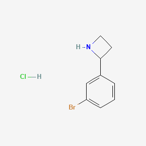 molecular formula C9H11BrClN B1380006 2-(3-Bromophenyl)azetidine hydrochloride CAS No. 1461708-35-9