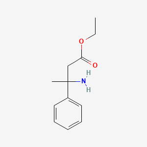 molecular formula C12H17NO2 B1380008 Ethyl 3-amino-3-phenylbutanoate CAS No. 1351384-87-6