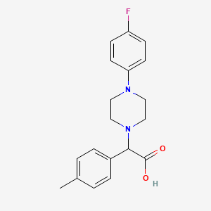B1380012 [4-(4-Fluoro-phenyl)-piperazin-1-yl]-p-tolyl-acetic acid CAS No. 885276-67-5