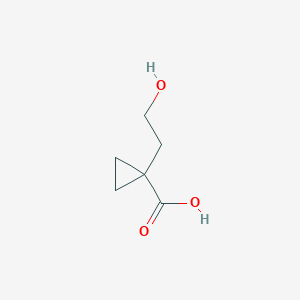 molecular formula C6H10O3 B1380018 1-(2-羟乙基)环丙烷羧酸 CAS No. 1520462-70-7