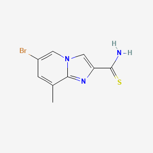 molecular formula C9H8BrN3S B1380020 6-溴-8-甲基咪唑并[1,2-a]吡啶-2-硫代甲酰胺 CAS No. 1216138-82-7